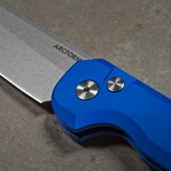 Arcform Blue Slimfoot ARC-061 Auto Knife Stonewash 3.1" 154CM (USA) 11 Arcform Blue Slimfoot ARC-061 Auto Knife Stonewash 3.1