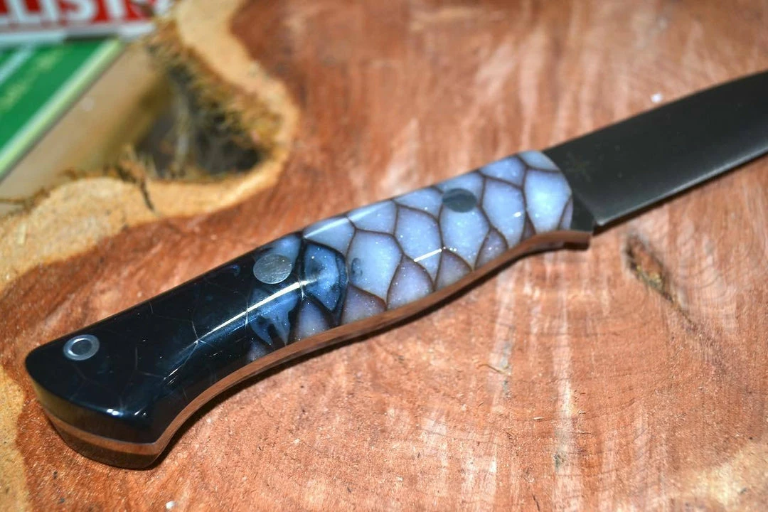 BARK RIVER KNIVES Bark River Aurora CPM 3V Knife W/ Nebula Dragon Scale (USA) 3 BARK RIVER KNIVES Bark River Aurora CPM 3V Knife W/ Nebula Dragon Scale (USA)