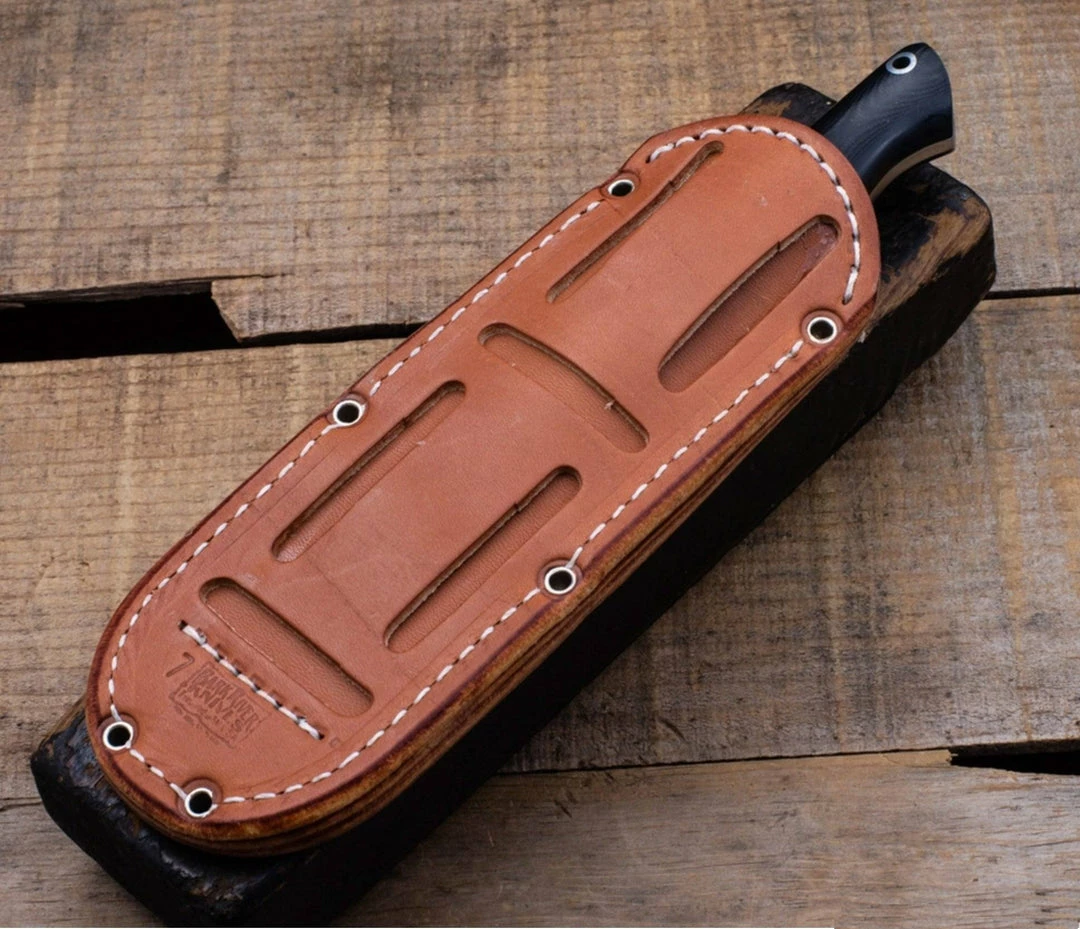 BARK RIVER KNIVES Bark River Gunny CPM 3V Dark Curly Maple, Red Liners, Mosaic Pins 7 BARK RIVER KNIVES Bark River Gunny CPM 3V Dark Curly Maple, Red Liners, Mosaic Pins