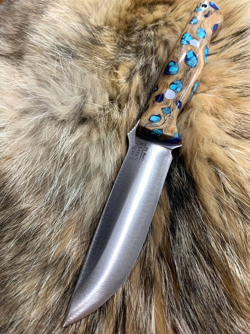 BARK RIVER KNIVES Bark River Gunny CPM 3V Knife W/ Blue Cholla Cactus - Turquoise 3 BARK RIVER KNIVES Bark River Gunny CPM 3V Knife W/ Blue Cholla Cactus - Turquoise