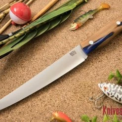 Bark River Knives: Kalahari Sportsman CPM 154 Blue Texas Fencepost