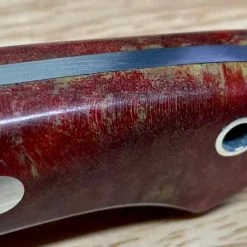 BARK RIVER KNIVES Bark River Mini-Aurora CPM 3V Knife Red & Natural #3 Elder Burl (USA) 12 BARK RIVER KNIVES Bark River Mini-Aurora CPM 3V Knife Red & Natural #3 Elder Burl (USA)