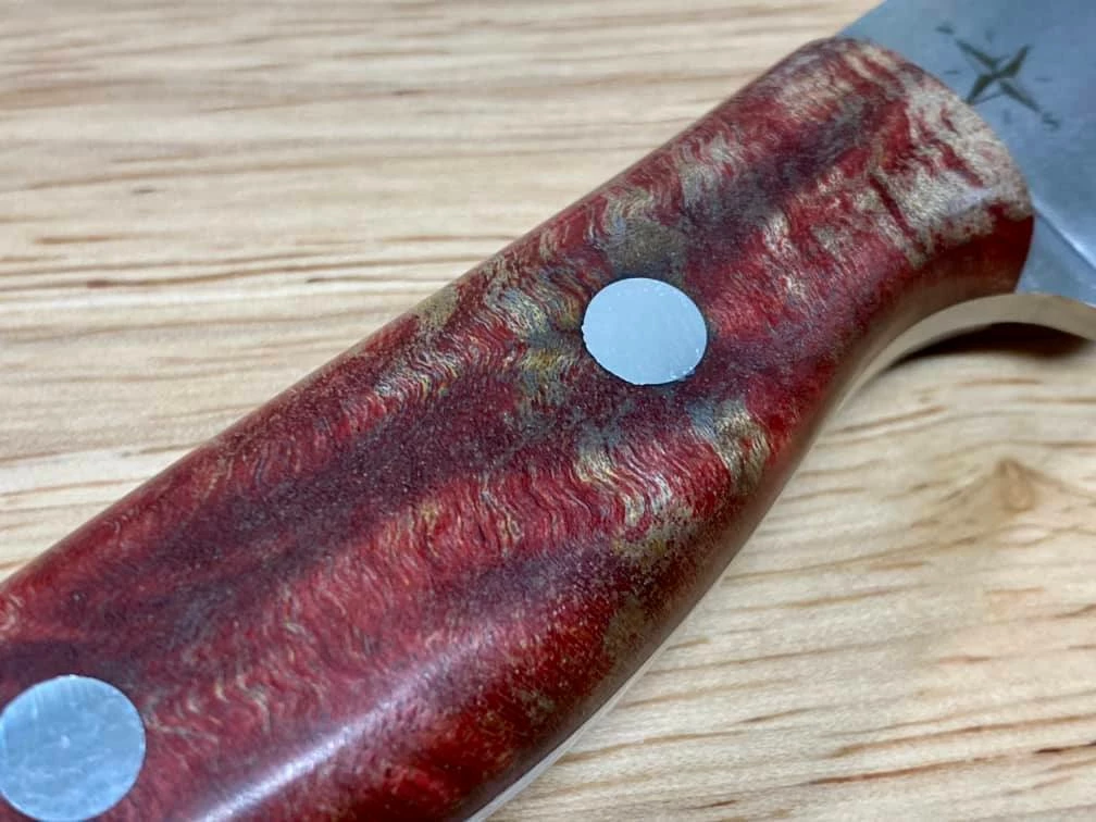 BARK RIVER KNIVES Bark River Mini-Aurora CPM 3V Knife Red & Natural #3 Elder Burl (USA) 6 BARK RIVER KNIVES Bark River Mini-Aurora CPM 3V Knife Red & Natural #3 Elder Burl (USA)