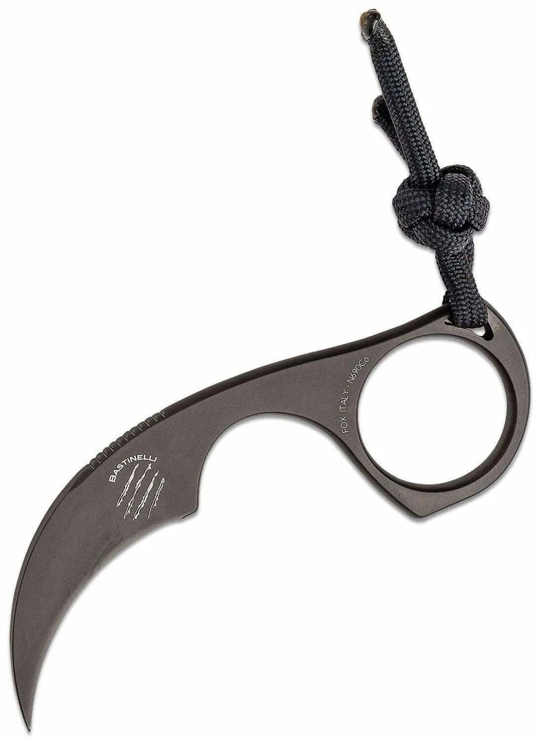 BASTINELLI CREATIONS Bastinelli Diagnostic Karambit 1.5" Black Cerakote N690C 3 BASTINELLI CREATIONS Bastinelli Diagnostic Karambit 1.5" Black Cerakote N690C