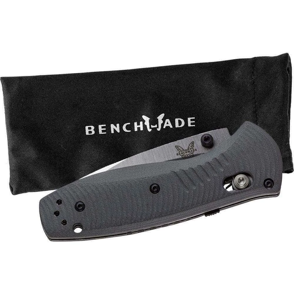 Benchmade Mini Barrage Knife Gray G-10 585-2 9 Benchmade Mini Barrage Knife Gray G-10 585-2