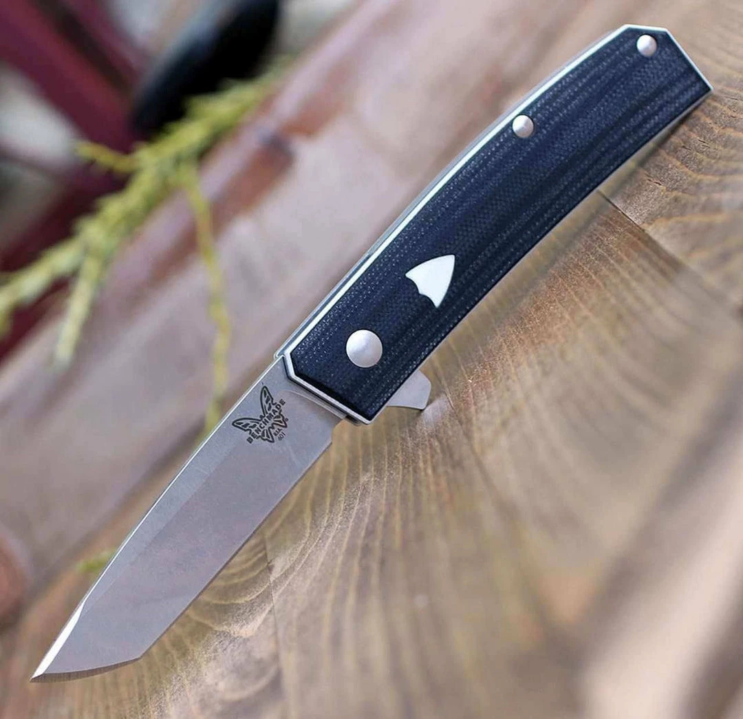 Benchmade Tengu Flipper Knife Black G-10 (2.77" Satin) 601 6 Benchmade Tengu Flipper Knife Black G-10 (2.77" Satin) 601