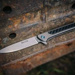 BUCK KNIVES Buck Cavalier Ball Bearing Flipper Knife 3.6" Stonewashed 0264GYS 19 BUCK KNIVES Buck Cavalier Ball Bearing Flipper Knife 3.6