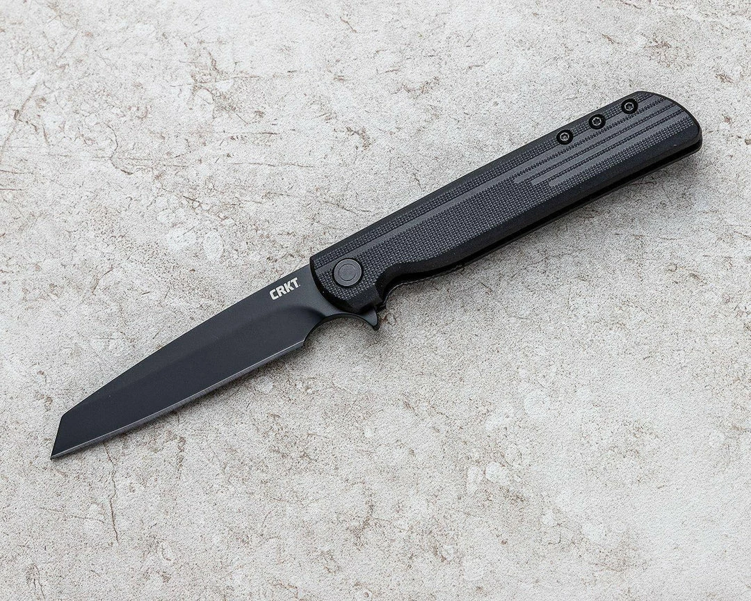 CRKT Knives CRKT Matthew Lerch LCK + Blackout Assisted Flipper Knife 3.244" Black Reverse Tanto Blade 7 CRKT Knives CRKT Matthew Lerch LCK + Blackout Assisted Flipper Knife 3.244" Black Reverse Tanto Blade