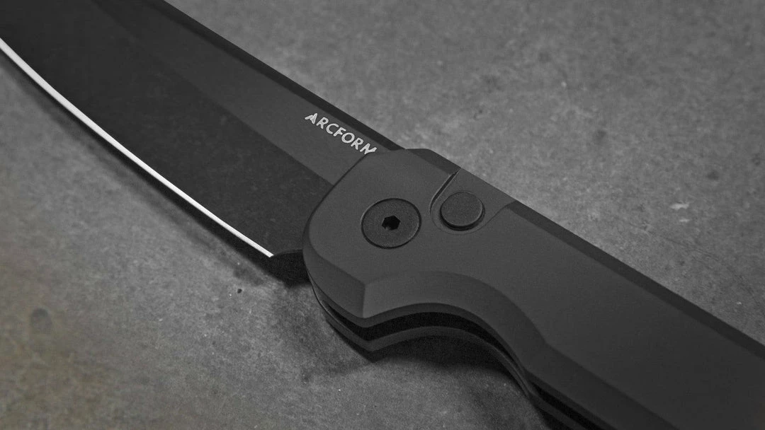 Darcform Slimfoot Auto Black Alum 3.1" 154CM Black Bade (USA) Arcform Knives 7 Darcform Slimfoot Auto Black Alum 3.1" 154CM Black Bade (USA) Arcform Knives