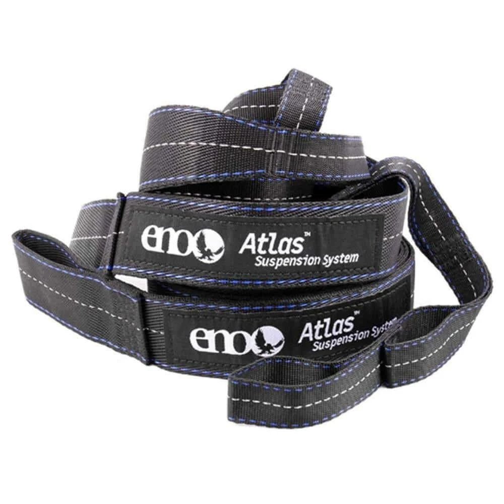 ENO Hammocks & Gear ENO Atlas Hammock Suspension Straps, 9', Black/Royal Bluu 3 ENO Hammocks & Gear ENO Atlas Hammock Suspension Straps, 9', Black/Royal Bluu