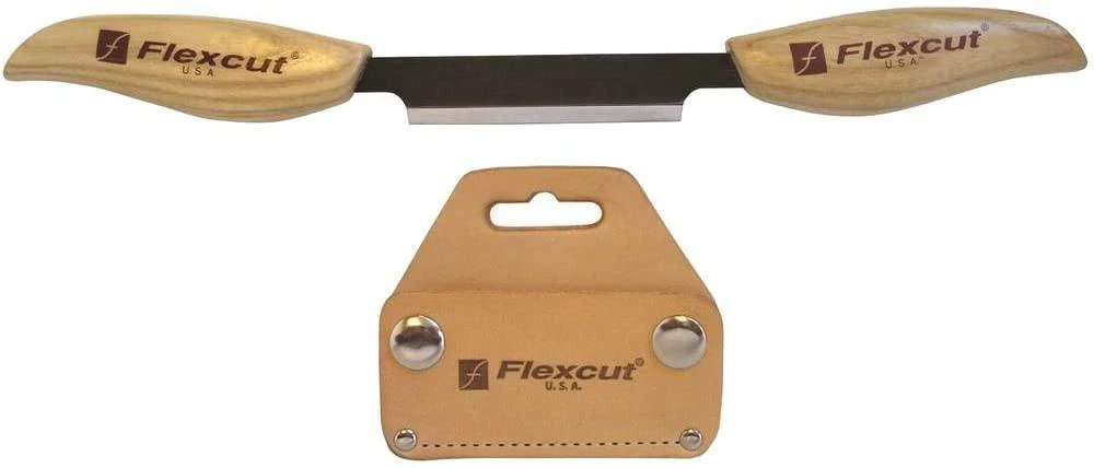 Flexcut KN25 3" Draw Knife With Leather Sheath (USA) 4 Flexcut KN25 3" Draw Knife With Leather Sheath (USA)