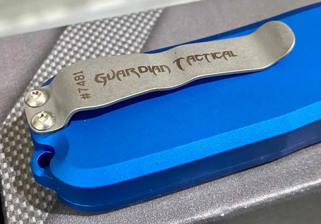 Guardian Tactical RECON-035 94531 Blue Auto Knife 3.3" Dagger Stonewash 7 Guardian Tactical RECON-035 94531 Blue Auto Knife 3.3" Dagger Stonewash