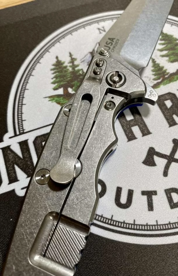 RICK HINDERER Hinderer Eklipse Harpoon Spanto Battle Blue Knife Stonewash G10 7 RICK HINDERER Hinderer Eklipse Harpoon Spanto Battle Blue Knife Stonewash G10