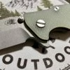 RICK HINDERER All Knife Brands Hinderer Eklipse Harpoon Spanto Knife Working Finish Blue/Translucent Green G10 3.5"