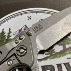 RICK HINDERER All Knife Brands Hinderer Eklipse Harpoon Spanto Knife Working Finish Blue/Translucent Green G10 3.5