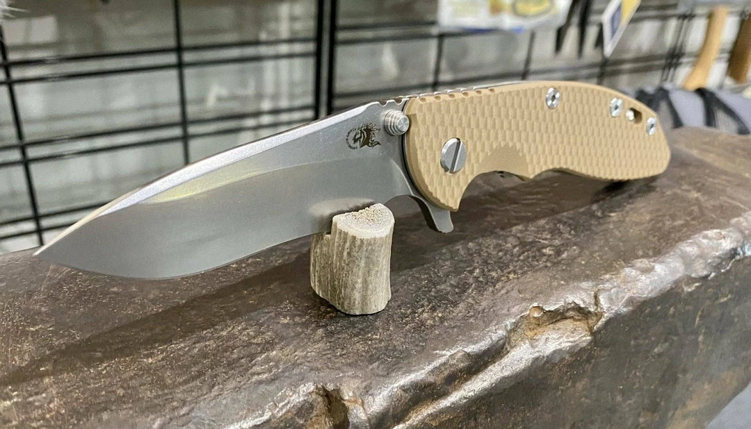 RICK HINDERER All Knife Brands Hinderer XM-18 3.5″ Recurve Stonewash FDE G10 10 RICK HINDERER All Knife Brands Hinderer XM-18 3.5″ Recurve Stonewash FDE G10