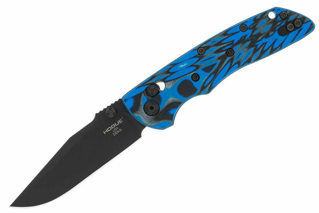 NORTH RIVER OUTDOORS Hogue 24275-EXLMGE Deka Folder 3.25" Clip Point Blade Blue Lava G10 Frame 3 NORTH RIVER OUTDOORS Hogue 24275-EXLMGE Deka Folder 3.25" Clip Point Blade Blue Lava G10 Frame