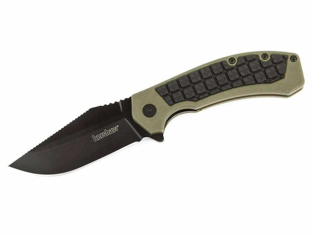 Kershaw Knives Kershaw Faultline Knife Green/Black (3") 8760 3 Kershaw Knives Kershaw Faultline Knife Green/Black (3") 8760