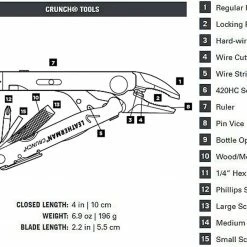 Leatherman Crunch Multitool Pliers & Pin Vise, Stainless Steel (USA) 19 Leatherman Crunch Multitool Pliers & Pin Vise, Stainless Steel (USA)