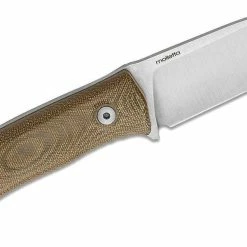 LionSteel Knives LionSteel Bushcraft Fixed Blade Knife 3.74" M390, Green Micarta Handles