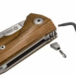 LionSteel KUR Flipper Knife - Santos Wood Handles (Italy)