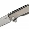 LionSteel Knives LionSteel Myto Knife 3.27" M390, Gray Titanium Handles