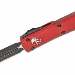 All Knife Brands Microtech 122-1RD Ultratech Auto OTF Knife 3.46" Double Edge Red Handle