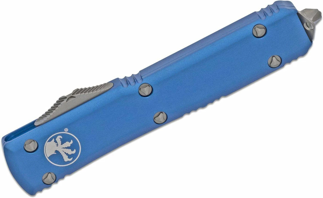 Microtech 122-4BL Ultratech Auto OTF 3.46" Satin D/E Blue Handles All Knife Brands 4 Microtech 122-4BL Ultratech Auto OTF 3.46" Satin D/E Blue Handles All Knife Brands