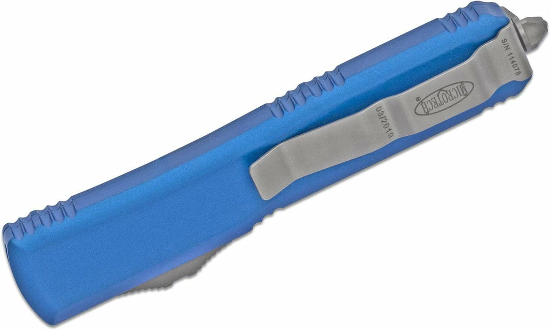 Microtech 122-4BL Ultratech Auto OTF 3.46" Satin D/E Blue Handles All Knife Brands 5 Microtech 122-4BL Ultratech Auto OTF 3.46" Satin D/E Blue Handles All Knife Brands
