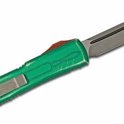 All Knife Brands Microtech 123-10BH Special Bounty Hunter Ultratech Auto OTF Knife 3.46" Tanto, Green Apocalyptic Aluminum Handle