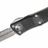 All Knife Brands Microtech 138-12 Troodon D/E F/S - Black Handle - Full Serrations - Stonewash Blade 2 All Knife Brands Microtech 138-12 Troodon D/E F/S - Black Handle - Full Serrations - Stonewash Blade