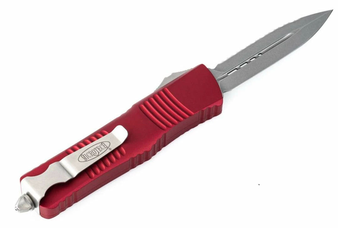 All Knife Brands Microtech 142-12RD Combat Troodon Auto OTF 3.75" D/E Red Handle 4 All Knife Brands Microtech 142-12RD Combat Troodon Auto OTF 3.75" D/E Red Handle