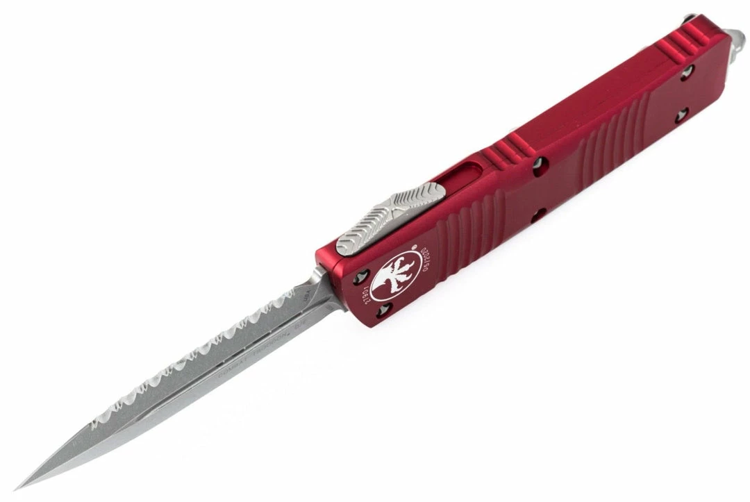 All Knife Brands Microtech 142-12RD Combat Troodon Auto OTF 3.75" D/E Red Handle 5 All Knife Brands Microtech 142-12RD Combat Troodon Auto OTF 3.75" D/E Red Handle