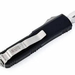 Microtech 232-6 UTX-85 D/E Black Handle Serration Satin Blade