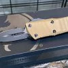 All Knife Brands Microtech 238-1GTTAS Troodon Mini 1.99" D/E SS Tan G10 OTF Auto Knife 1 All Knife Brands Microtech 238-1GTTAS Troodon Mini 1.99" D/E SS Tan G10 OTF Auto Knife