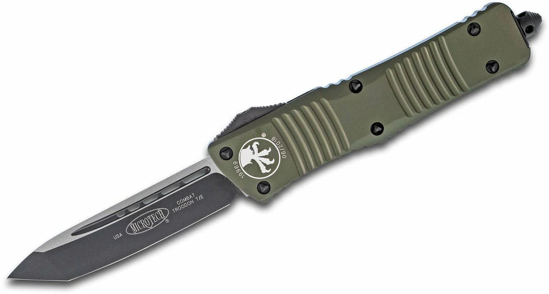 Microtech Combat Troodon Tanto OTF Auto Knife Green (3.8" Black) 144-1 OD All Knife Brands 3 Microtech Combat Troodon Tanto OTF Auto Knife Green (3.8" Black) 144-1 OD All Knife Brands