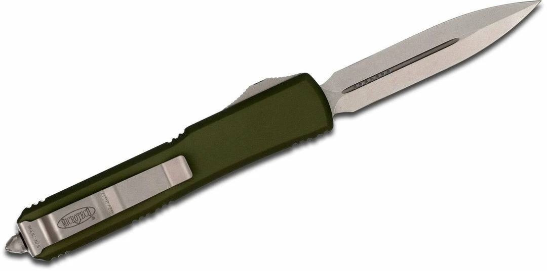 All Knife Brands Microtech Ultratech 122-10 Auto OTF Knife 3.46" Stonewash D/E 12 All Knife Brands Microtech Ultratech 122-10 Auto OTF Knife 3.46" Stonewash D/E