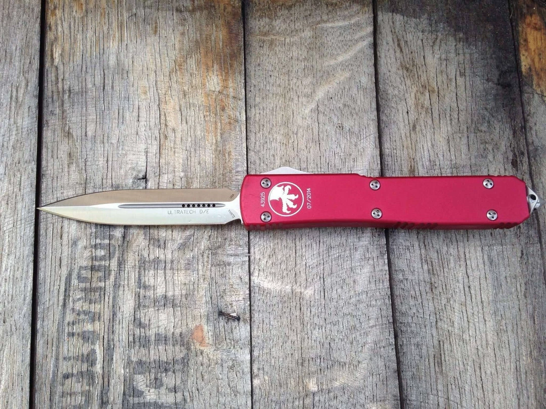 All Knife Brands Microtech Ultratech 122-10 Auto OTF Knife 3.46" Stonewash D/E 10 All Knife Brands Microtech Ultratech 122-10 Auto OTF Knife 3.46" Stonewash D/E