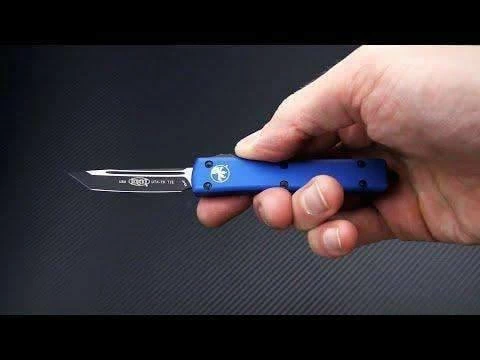 All Knife Brands Microtech UTX-70 T/E - Blue Handle - Black Blade 149-1BL 5 All Knife Brands Microtech UTX-70 T/E - Blue Handle - Black Blade 149-1BL
