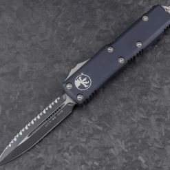 Microtech UTX-85 D/E Black Fully Serrated Blade 232-3 All Knife Brands