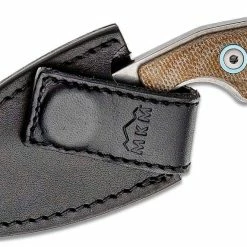 MANIAGO KNIFE MAKERS MKM Mikro 2 Fixed Blade 1.97" M390 Stonewashed Sheepsfoot Blade, Natural Micarta Handles 9 MANIAGO KNIFE MAKERS MKM Mikro 2 Fixed Blade 1.97