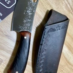 NICHOLAS NICHOLS Limited Edition Knives Nic Nichols Mini Cleaver Makers Mark Bourbon Handles Limited Edition