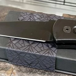 PROTECH KNIVES All Knife Brands Pro-Tech Emerson E7T Operator Tritium Button Tanto Knife (3.25