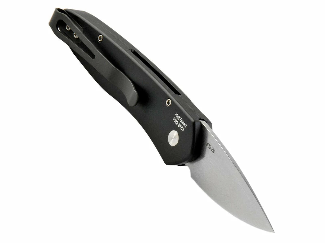 PROTECH KNIVES Pro-Tech Half Breed Auto 3605 Black Handle Stonewash BLade All Knife Brands 4 PROTECH KNIVES Pro-Tech Half Breed Auto 3605 Black Handle Stonewash BLade All Knife Brands