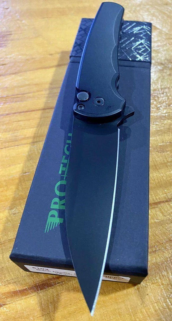 PROTECH KNIVES All Knife Brands Pro-Tech Malibu Wharncliffe Flipper Knife (3.3" DLC) 8 PROTECH KNIVES All Knife Brands Pro-Tech Malibu Wharncliffe Flipper Knife (3.3" DLC)