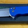 PROTECH KNIVES Pro-Tech Malibu Wharncliffe Plunge Lock Flipper Knife Blue (3.3" Stonewash)