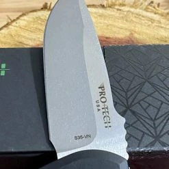 PROTECH KNIVES Pro-Tech Rockeye Auto Black Handle, Stonewash S35VN Blade LG301 19 PROTECH KNIVES Pro-Tech Rockeye Auto Black Handle, Stonewash S35VN Blade LG301