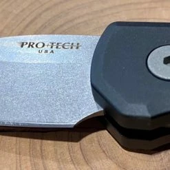 PROTECH KNIVES Pro-Tech Runt 5 Black Stonewash Wharncliffe 20-CV (R5101) All Knife Brands