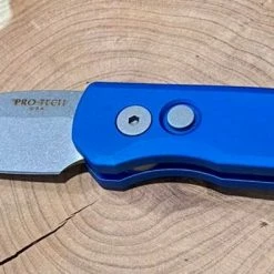 PROTECH KNIVES Pro-Tech Runt 5 Blue Handle Stonewash Wharncliffe 20-CV (R5101-Blue) All Knife Brands 12 PROTECH KNIVES Pro-Tech Runt 5 Blue Handle Stonewash Wharncliffe 20-CV (R5101-Blue) All Knife Brands