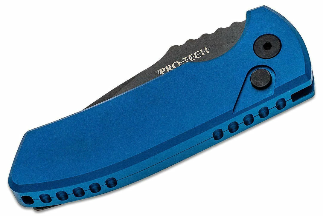 Protech Knives Les George SBR Black DLC Blue Handle Knife LG403-BLUE 4 Protech Knives Les George SBR Black DLC Blue Handle Knife LG403-BLUE